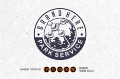 Silhouette park service vintage logo label svg Product Image 1