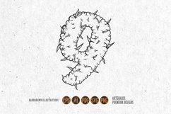 Botanical delight number 9 with hemp buds outline Product Image 3