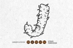 Impressive letter j monogram featuring marijuana leaves Product Image 3