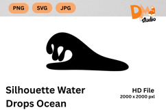 Silhouette Water Drops Ocean - Inspired Graphic Elements Product Image 1