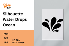 Silhouette Water Drops Ocean - Inspired Graphic Elements Product Image 1