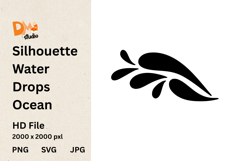 Silhouette Water Drops Ocean - Inspired Graphic Elements Product Image 1