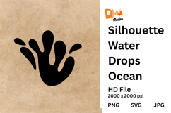 Silhouette Water Drops Ocean - Inspired Graphic Elements Product Image 1