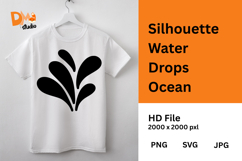 Silhouette Water Drops Ocean - Inspired Graphic Elements Product Image 1