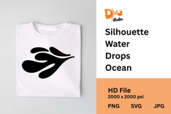 Silhouette Water Drops Ocean - Inspired Graphic Elements Product Image 1