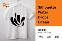 Silhouette Water Drops Ocean - Inspired Graphic Elements Product Image 1