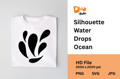 Silhouette Water Drops Ocean - Inspired Graphic Elements Product Image 1