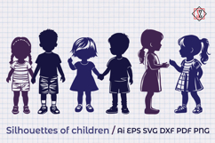 Silhouettes of Children /SVG Product Image 1