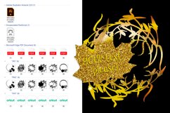 Set of silhouettes of round Autumn wreaths/SVG/Cutting, mask Product Image 2