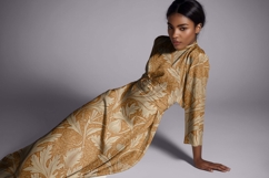 Evening Satin Maxi Dress Mockup, Seamless Pattern Preview Product Image 4