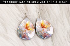 Silk Flower Teardrop Earring Design Product Image 1