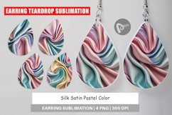 Earring Teardrop Pastel Silk Satin Product Image 1