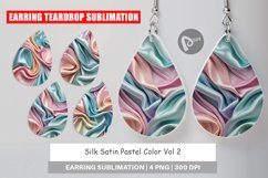 Earring Teardrop Pastel Silk Satin Product Image 1