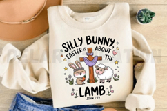 Silly Bunny Easter Is About the Lamb Sublimation PNG Product Image 2