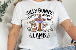 Silly Bunny Easter Is About the Lamb Sublimation PNG Product Image 4