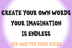 Silly Cartoon Crazy Alphabet Lettering ABC Text Font OTF Product Image 3