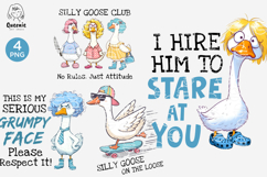 Silly Goose PNG Sublimation, Farm Animal, Sarcastic Quotes Product Image 1