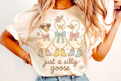 Just A Silly Goose Png, Funny Goose PNG, Cute Goose PNG Product Image 1