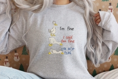I'm Fine Embroidery Design - Silly Goose Pattern Product Image 4
