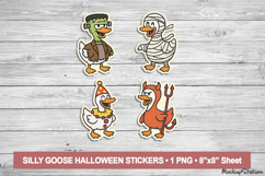 Silly Halloween Goose Printable Sticker Sheet Funny Costume Product Image 1