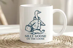 Silly Goose SVG Funny Goose on the Loose Clipart | PNG Print Product Image 2