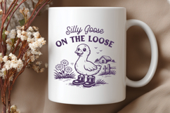Silly Goose On The Loose SVG - Funny Goose in Boots PNG Product Image 3