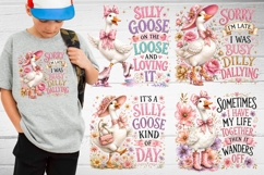 Silly Goose on the Loose Png Sublimation, Funny Quote Product Image 1