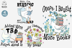 Funny Silly Goose Book Lover PNG, Bought Another Book Product Image 1