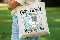 Funny Silly Goose Book Lover PNG, Bought Another Book Product Image 5