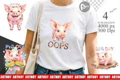 Silly Piggy Muddy Quotes Sublimation Product Image 1