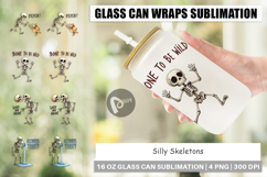 Silly Skeletons Glass Can Product Image 1
