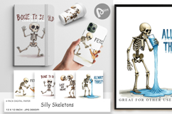 Silly Skeletons Digital Paper Product Image 1