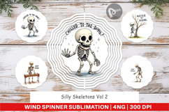 Silly Skeletons Wind Spinner Product Image 1