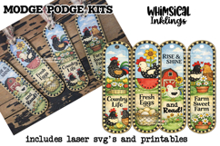 Silly Chickens Bookmarks Modge Podge SVG's and Printables Product Image 1