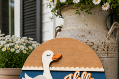Hello Silly Goose SVG | Goose Door Sign Laser Cut File Product Image 2
