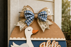 Hello Silly Goose SVG | Goose Door Sign Laser Cut File Product Image 4