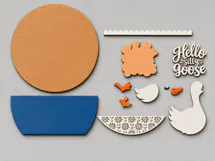 Hello Silly Goose SVG | Goose Door Sign Laser Cut File Product Image 6