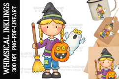 Silly Little Witch Sublimation Clipart Product Image 1