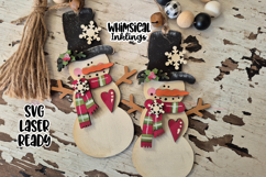 Silly Prim Snowman Ornament Laser SVG Product Image 1