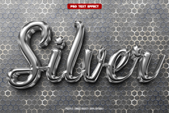Silver 3D editable text effect Product Image 1