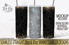Silver and Black Glitter Tumbler Sublimation Bundle PNG Bling Elegant Wedding Bridesmaid New Years