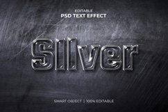 Silver editable 3d text effect Product Image 1