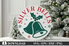 Silver bells - Christmas Round Sign Design Product Image 1