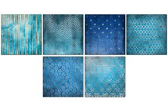 Silver &amp; Blue Distressed Vintage Patterns Product Image 5