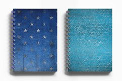 Silver &amp; Blue Distressed Vintage Patterns Product Image 4