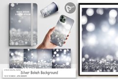 Digital Paper Silver Bokeh Background Product Image 1