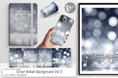 Digital Paper Silver Bokeh Background Product Image 1