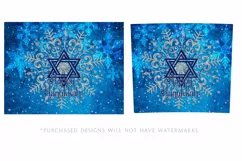 Silver Glitter Snowflake Tumbler, Star of David 20oz Tumbler Product Image 2
