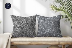 Silver Glitter Texture Sparkling Foil Digital Paper Product Image 2