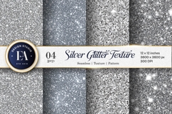 Sparkling Silver Foil Glitter Texture Art Digital Paper Product Image 1